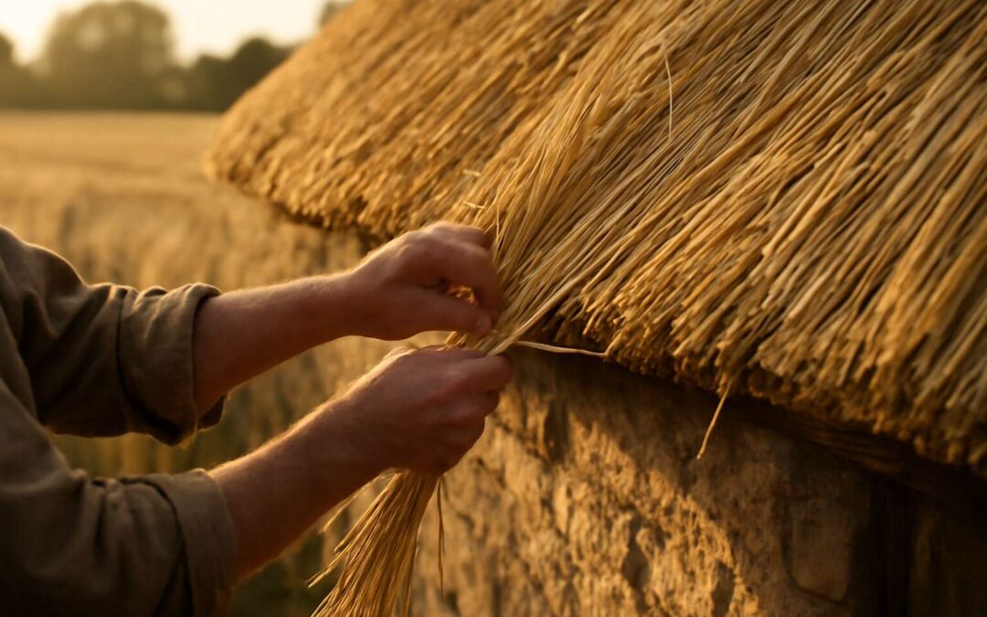 Secrets of thatching wheat: Transforming straw into rustic shelter.
