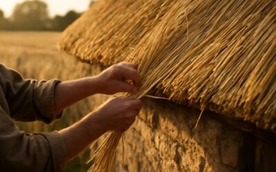 Secrets of thatching wheat: Transforming straw into rustic shelter.