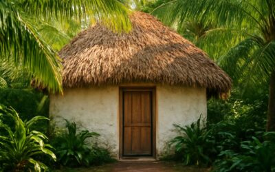 Escape to a sunlit thatch roof hut: rustic charm and simple paradise