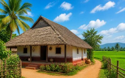 Thatch roof meaning in Hindi, explained simply.